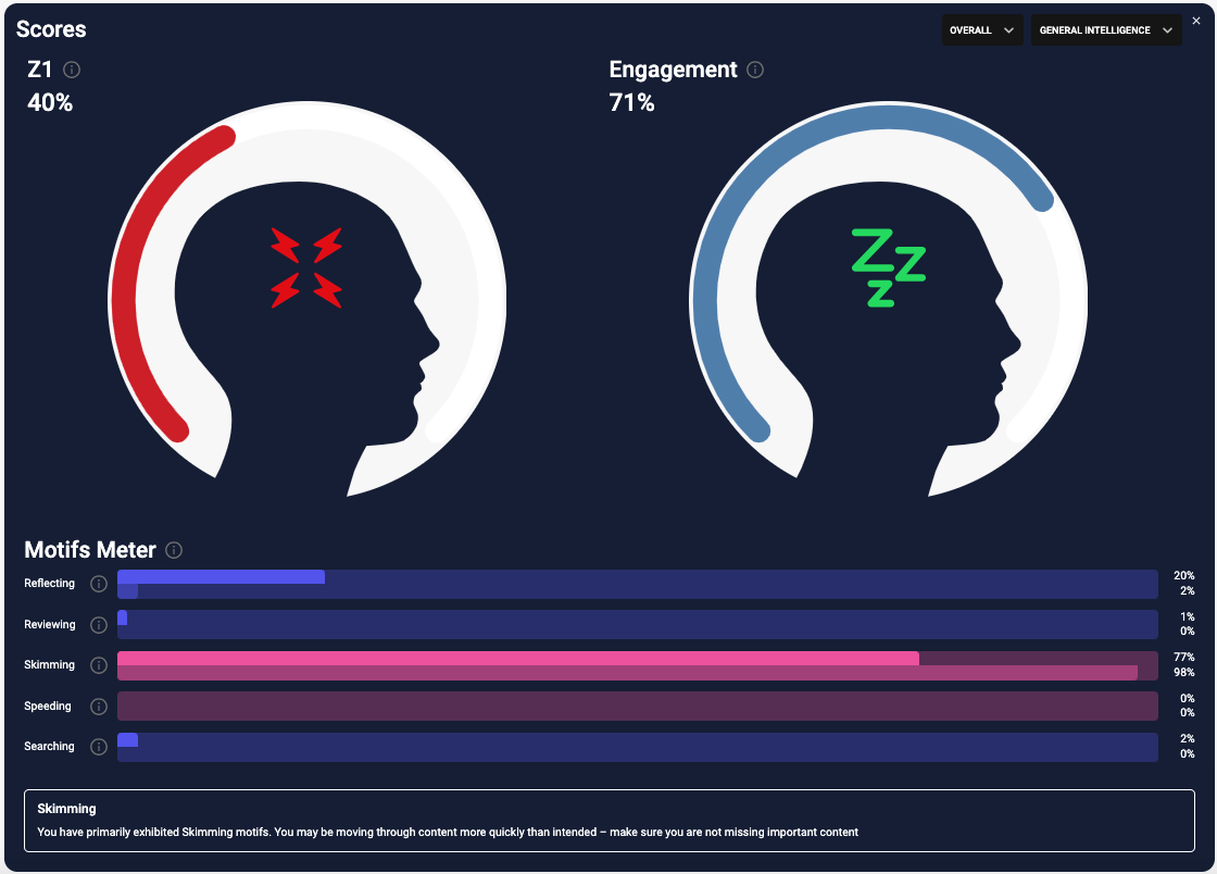 Screenshot of Motifs Meter